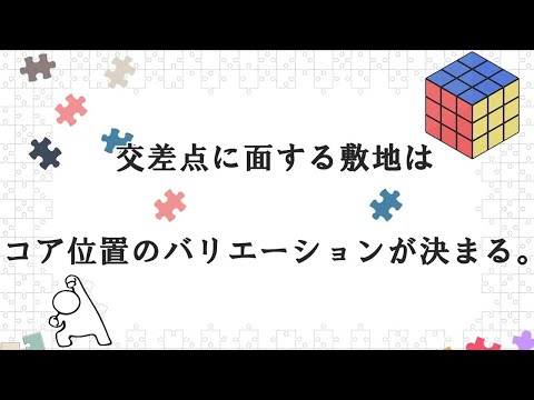 エスキス手法：コア位置と動線ライン（動線と立体構成）