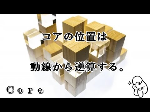 エスキス手法：コア位置と動線ライン（コア理論）