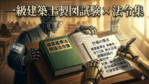 一級建築士製図試験×法令集：計画の要点（記述）で法的根拠を書く